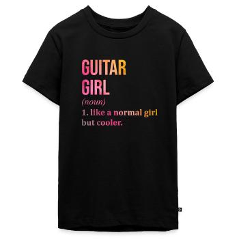 Gitarre Gitarre Gitarre - Teenager Premium Bio T-Shirt - Schwarz - Vorne - AI Model Teenager Male light (155cm)