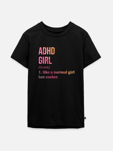 ADHS ADHS ADHS ADHS - Teenager Premium Bio T-Shirt - Schwarz