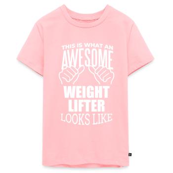 Weightlifting - Teenager Premium Organic T-Shirt - rose - Front