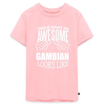 Gambie - T-shirt Premium bio Ado - rose - Devant