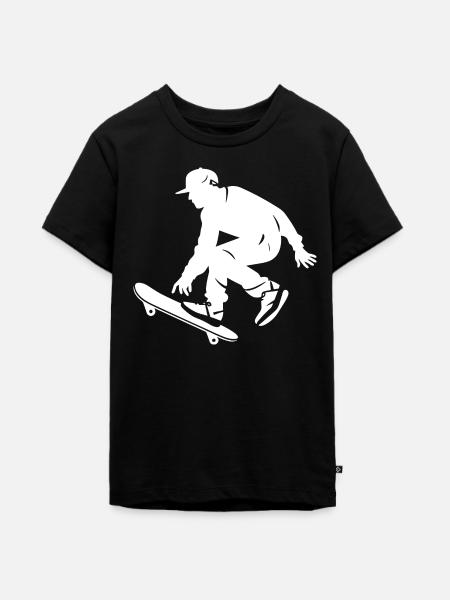 Skateboarding Junge - Teenager Premium Bio T-Shirt - Schwarz