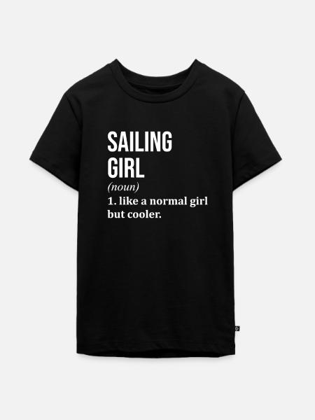 Segeln, Segeln, Segeln - Teenager Premium Bio T-Shirt - Schwarz
