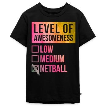 Netzball - Teenager Premium Bio T-Shirt - Schwarz - Vorne - AI Model Teenager Male light (155cm)