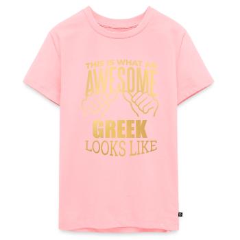 Grèce - T-shirt Premium bio Ado - rose - Devant