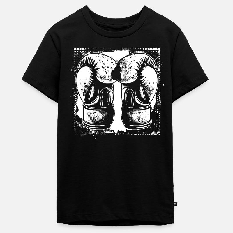 Croquis de gants de boxe - T-shirt Premium bio Ado - noir
