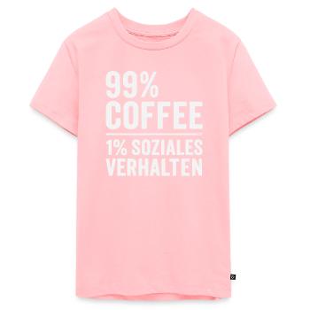 99% Coffee - Teenager Premium Organic T-Shirt - rose - Front