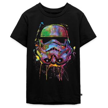 Star Wars Sturmtruppen Helm Painted Artsy Style - Teenager Premium Bio T-Shirt - Schwarz - Vorne - AI Model Teenager Male light (155cm)