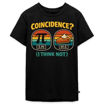 La coïncidence du tag pi ne pense pas la conception de Mathe - T-shirt Premium bio Ado - noir - Devant - AI Model Teenager Male light (155cm)