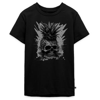 Creepy Pineapple Punk - Teenager Premium Organic T-Shirt - black - Front - AI Model Teenager Male light (155cm)