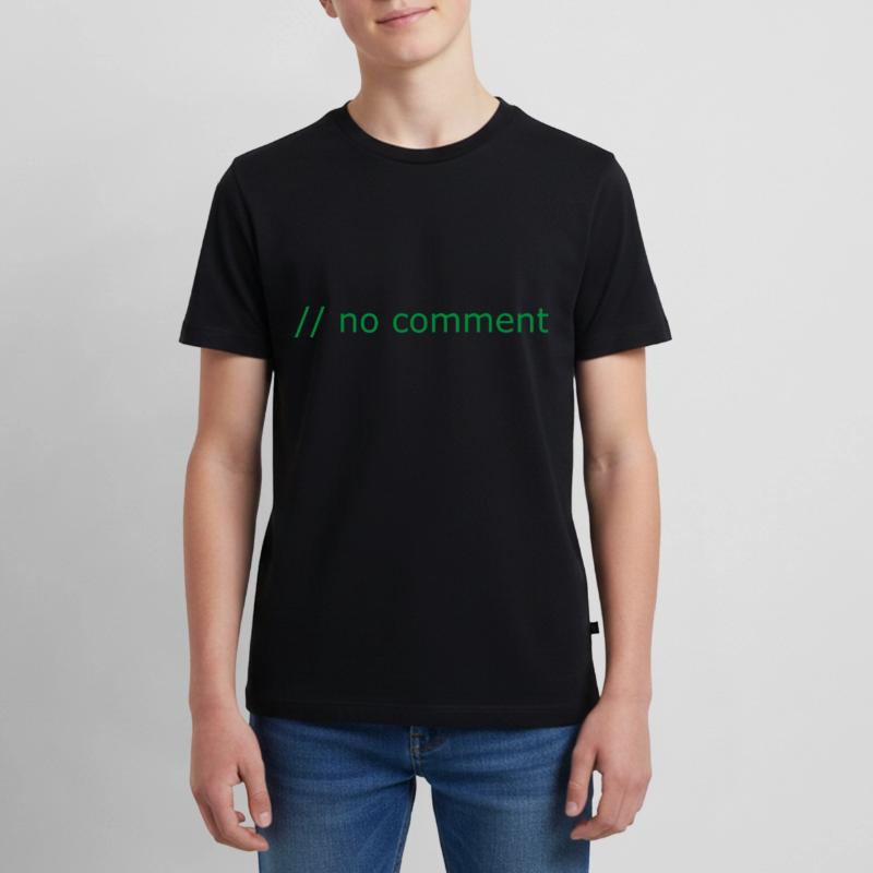 No comment Programming Computer Science Gift Teenager Premium Organic T-Shirt