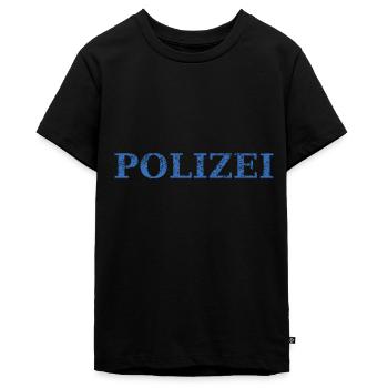 Polizei - Teenager Premium Bio T-Shirt - Schwarz - Vorne - AI Model Teenager Male light (155cm)