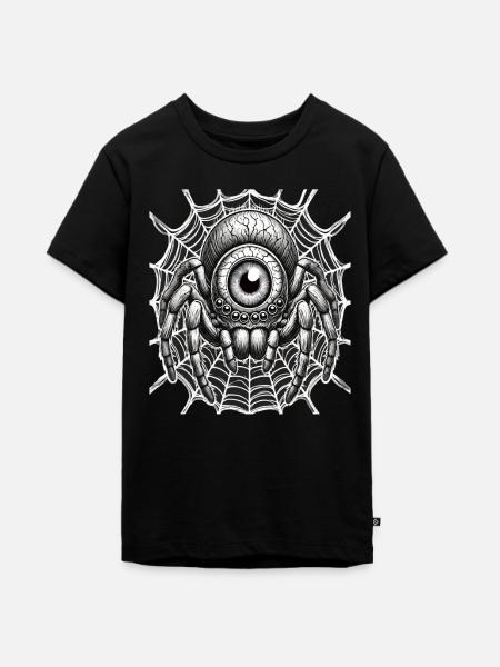 Halloween, Spinne - Teenager Premium Bio T-Shirt - Schwarz