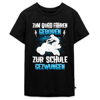 Zum Quad Fahren Geboren Kinder Quad ATV Geschenk - Teenager Premium Bio T-Shirt - Schwarz - Vorne - AI Model Teenager Male light (155cm)