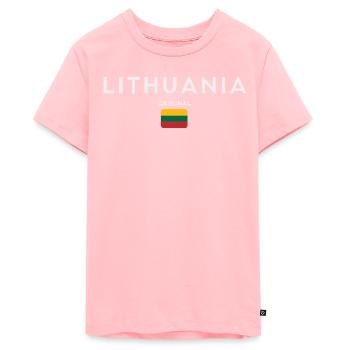 Litauische Flagge, Litauischer Stolz - Teenager Premium Bio T-Shirt - Rosa - Vorne