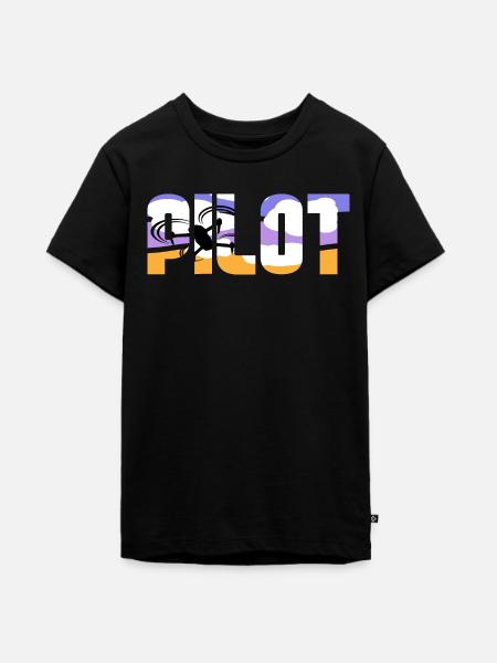 PILOT - Teenager Premium Bio T-Shirt - Schwarz