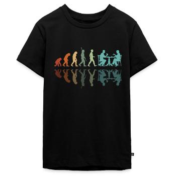 Schach Entwicklung - Teenager Premium Bio T-Shirt - Schwarz - Vorne - AI Model Teenager Male light (155cm)