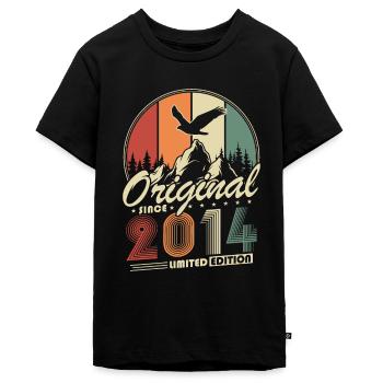 Original 2014 Jahrgang Retro Geburtstag Geschenk - Teenager Premium Bio T-Shirt - Schwarz - Vorne - AI Model Teenager Male light (155cm)
