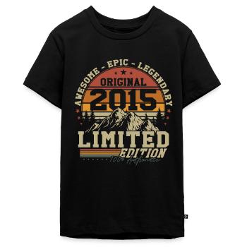 Original 2015 Jahrgang Geburtstag Geschenk - Teenager Premium Bio T-Shirt - Schwarz - Vorne - AI Model Teenager Male light (155cm)
