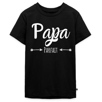 Papa parfait - T-shirt Premium bio Ado - noir - Devant - AI Model Teenager Male light (155cm)