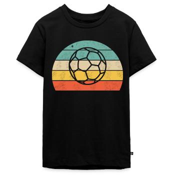 Bunter Handball - Teenager Premium Bio T-Shirt - Schwarz - Vorne - AI Model Teenager Male light (155cm)