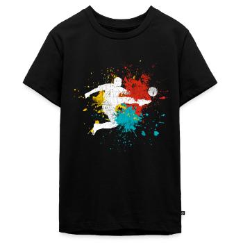 football - T-shirt Premium bio Ado - noir - Devant - AI Model Teenager Male light (155cm)