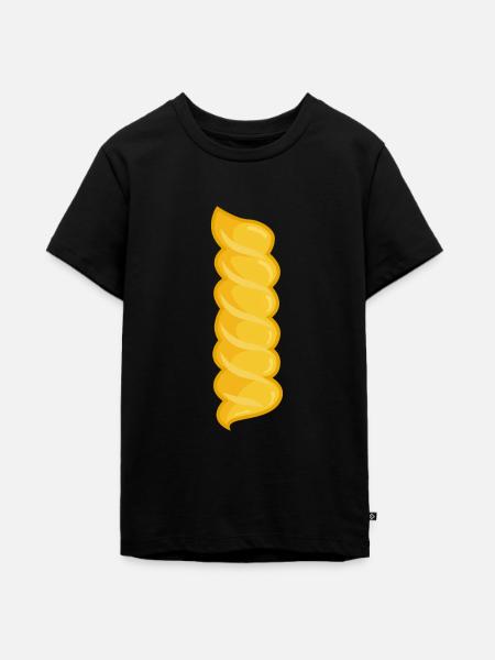 Nudel Fusilli Nudeln - Teenager Premium Bio T-Shirt - Schwarz