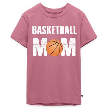 Basketball - Teenager Premium Bio T-Shirt - Mauve - Vorne - AI Model Teenager Male light (155cm)
