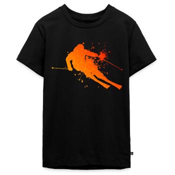 Freestyle Skifahrer Skifahren Skifahrer - Teenager Premium Bio T-Shirt - Schwarz - Vorne - AI Model Teenager Male light (155cm)