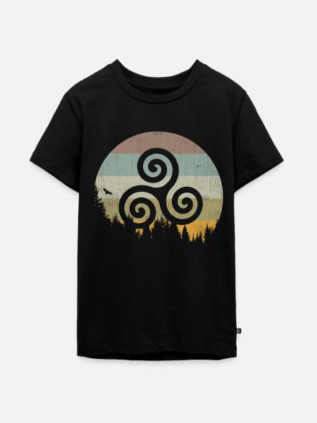 Triskele - Teenager Premium Bio T-Shirt - Schwarz