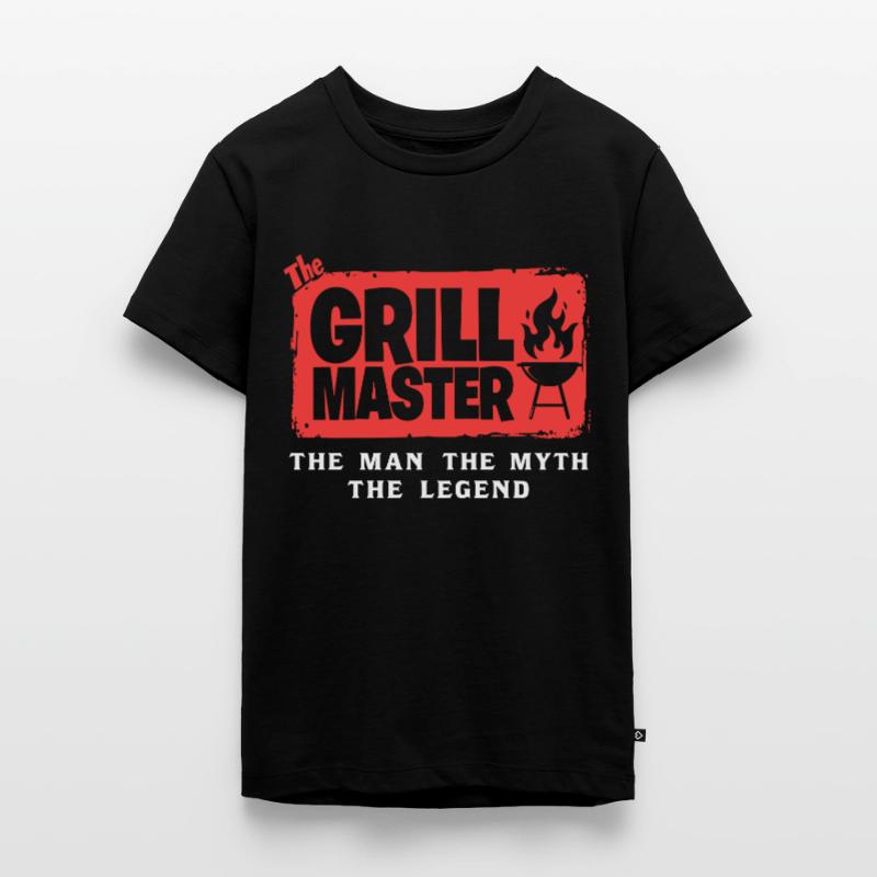 The Grillmaster BBQ Grilling Cult Saying Teenager Premium Organic T-Shirt