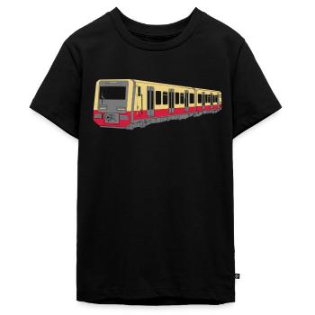 Berliner S-Bahn - Teenager Premium Bio T-Shirt - Schwarz - Vorne - AI Model Teenager Male light (155cm)