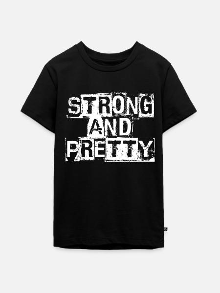 Strong And Pretty - Teenager Premium Bio T-Shirt - Schwarz