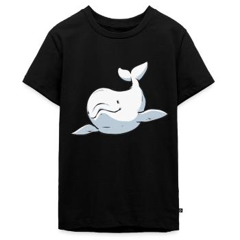 Weißwal Beluga Wal - Teenager Premium Bio T-Shirt - Schwarz - Vorne - AI Model Teenager Male light (155cm)