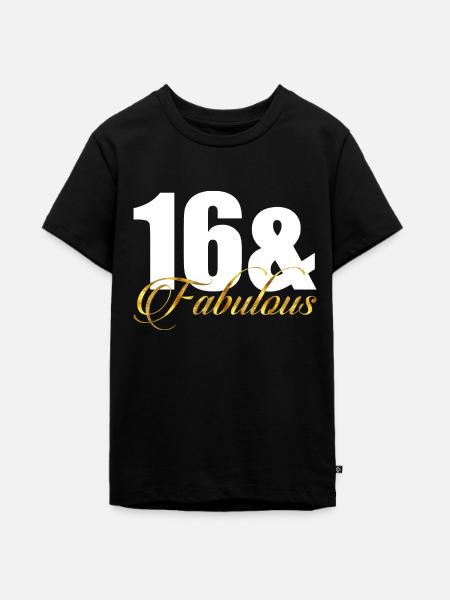 16 und fabelhaft - Teenager Premium Bio T-Shirt - Schwarz