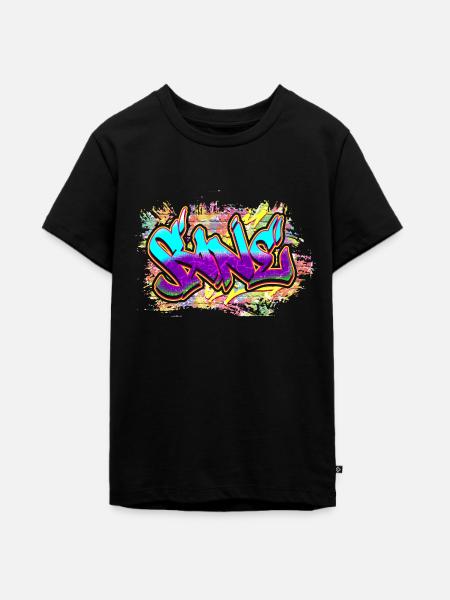 Graffiti - Teenager Premium Bio T-Shirt - Schwarz