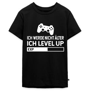 Lustiges Zocken Gamer Ich Level Up Jungs Gaming - Teenager Premium Bio T-Shirt - Schwarz - Vorne - AI Model Teenager Male light (155cm)