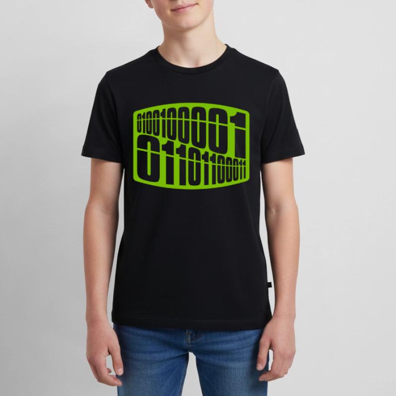 Binary Code Program Language Teenager Premium Organic T-Shirt