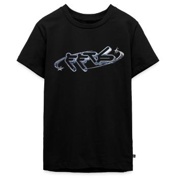Fortune Favors the Bold Logo - Teenager Premium Organic T-Shirt - black - Front - AI Model Teenager Male light (155cm)
