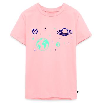 universum - Teenager Premium Bio T-Shirt - Rosa - Vorne