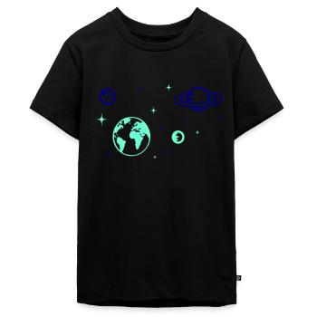 universum - Teenager Premium Bio T-Shirt - Schwarz - Vorne - AI Model Teenager Male light (155cm)