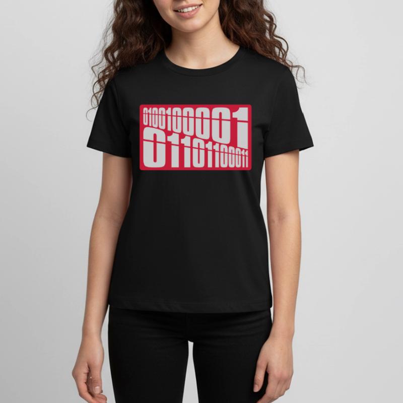 Binary Code Program Language Teenager Premium Organic T-Shirt