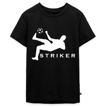 Fußball Soccer - Teenager Premium Bio T-Shirt - Schwarz - Vorne - AI Model Teenager Male light (155cm)
