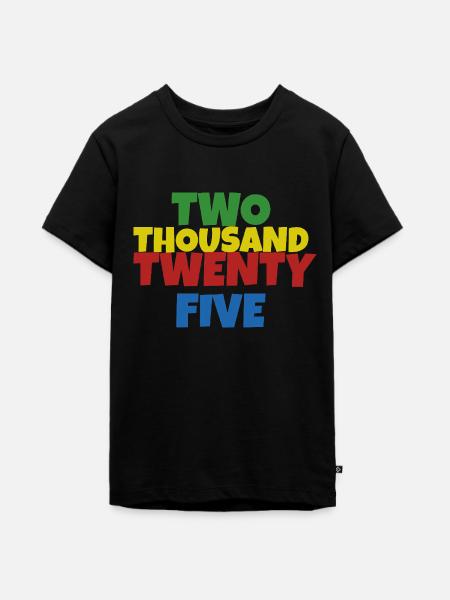 two thousand twenty five - Teenager Premium Bio T-Shirt - Schwarz