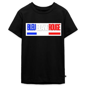 bleu blanc rouge - T-shirt Premium bio Ado - noir - Devant - AI Model Teenager Male light (155cm)