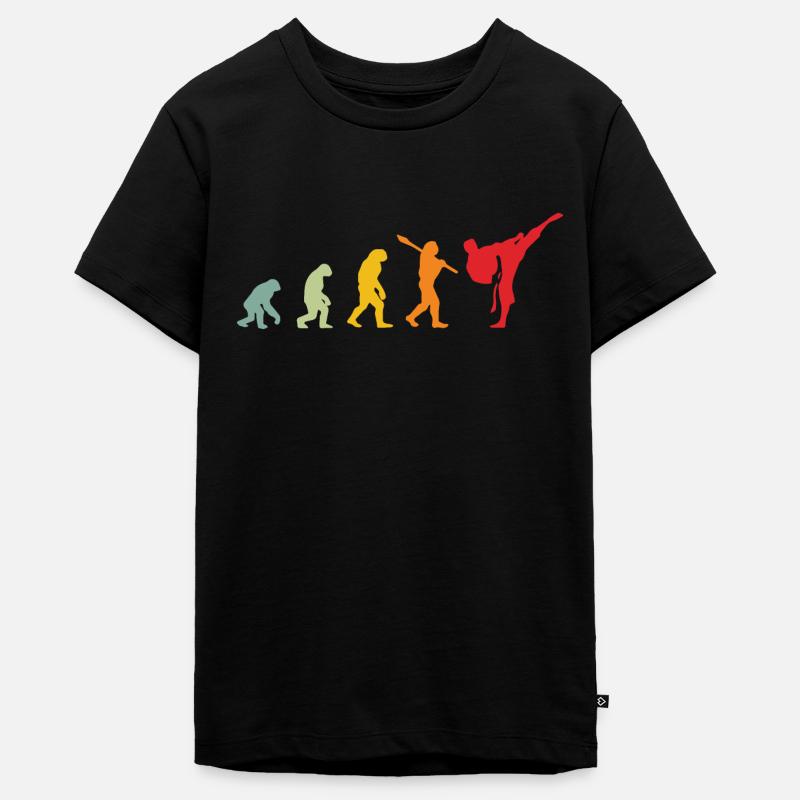 Karaté Évolution Développement Art martial - T-shirt Premium bio Ado - noir
