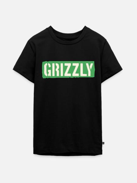 Grizzly Bär Slogan - Teenager Premium Bio T-Shirt - Schwarz