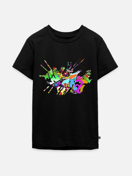 Graffiti - Teenager Premium Bio T-Shirt - Schwarz