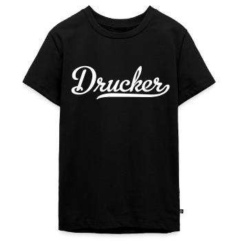 Drucker - Teenager Premium Bio T-Shirt - Schwarz - Vorne - AI Model Teenager Male light (155cm)