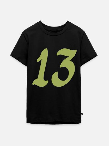 13 - Teenager Premium Bio T-Shirt - Schwarz