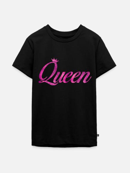 Königin - Teenager Premium Bio T-Shirt - Schwarz